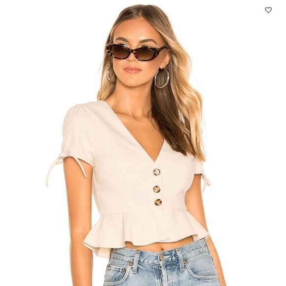 Superdown Alana Button Front Top in Pink Size S - Picture 1 of 5
